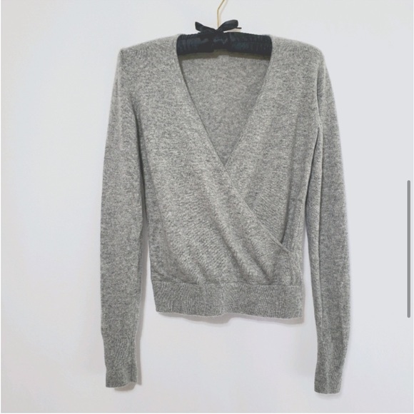 Everlane The Cashmere Wrap Sweater in Heathered Grey size XS - Picture 1 of 8